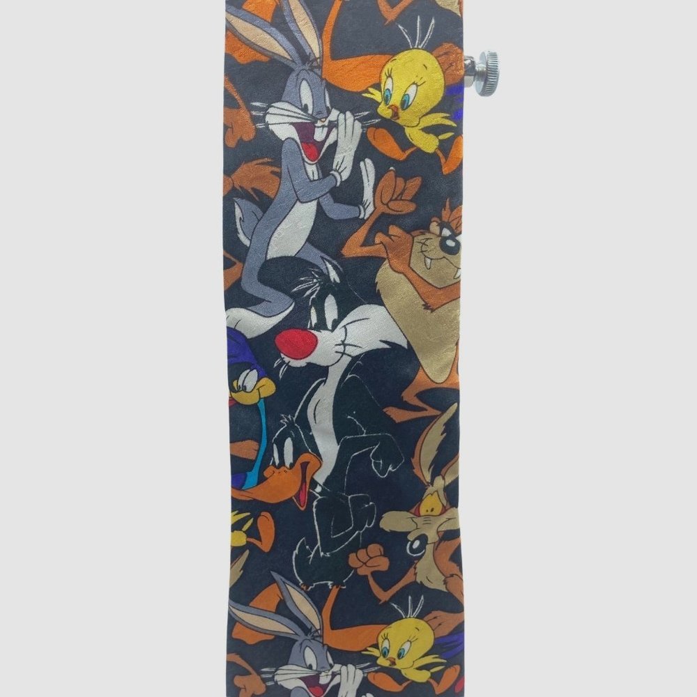 Vintage Warner Bros Looney Tunes Mania‎ Tweety Bugs Bunny Tasmanian Devil Tie OS